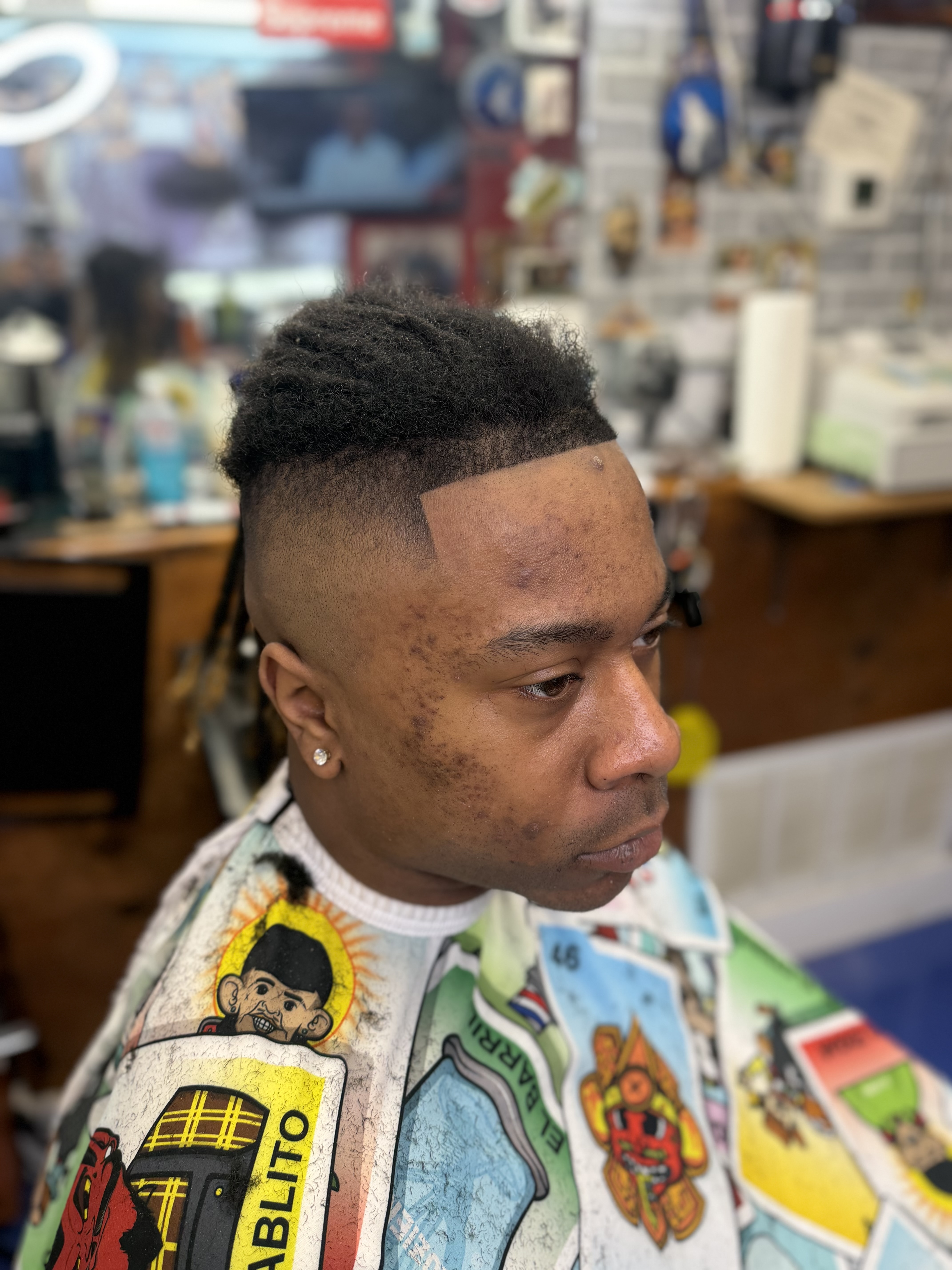 Mid taper · curly top